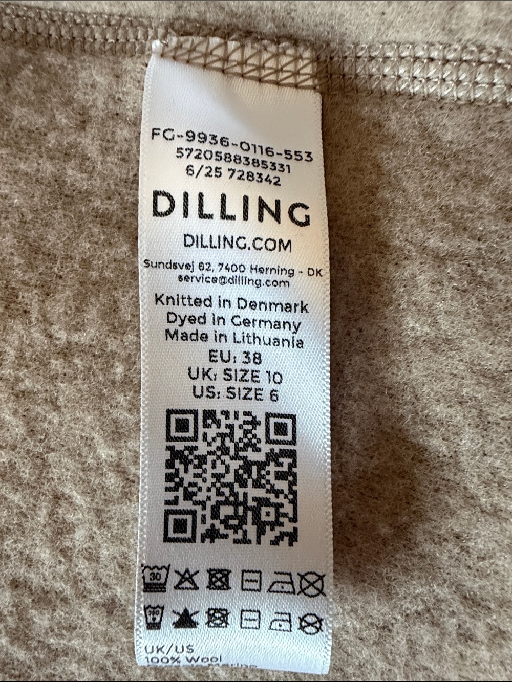 100% merino Wool fleece by Dilling - Picture 4 of 4